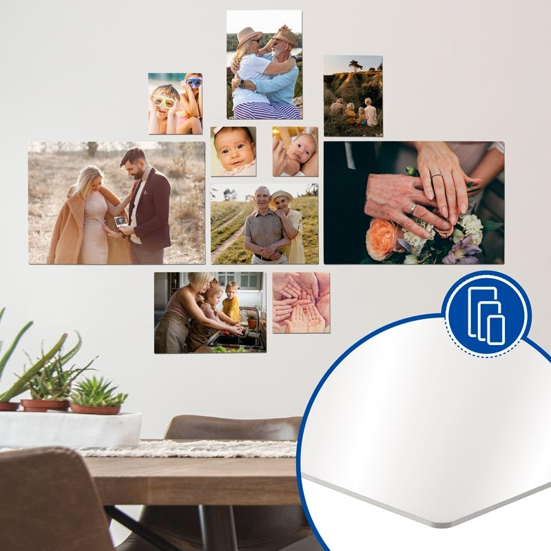 Fotopanel de aluminio blanco brillo sublimable 20x30cm