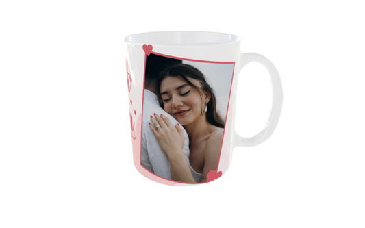 Taza personalizada con 2 fotos – “El amor de mi vida”