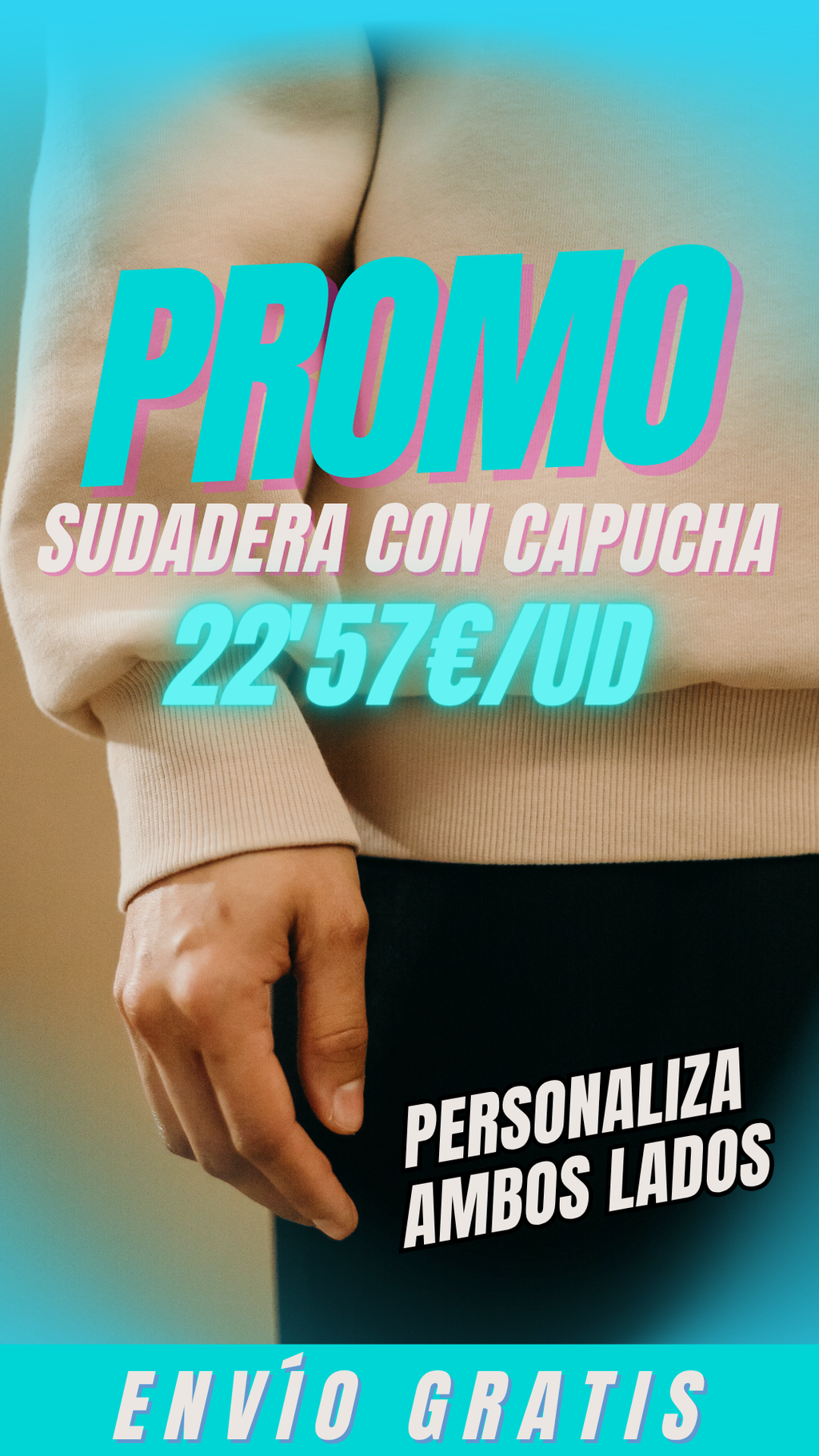 SUDADERAS CON CAPUCHA PROMOCIÓN