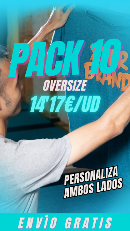 PACK 10 CAMISETAS OVERSIZE