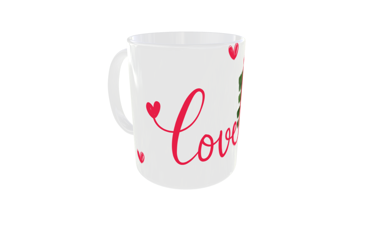 Taza personalizada con foto y nombres – Diseño LOVE