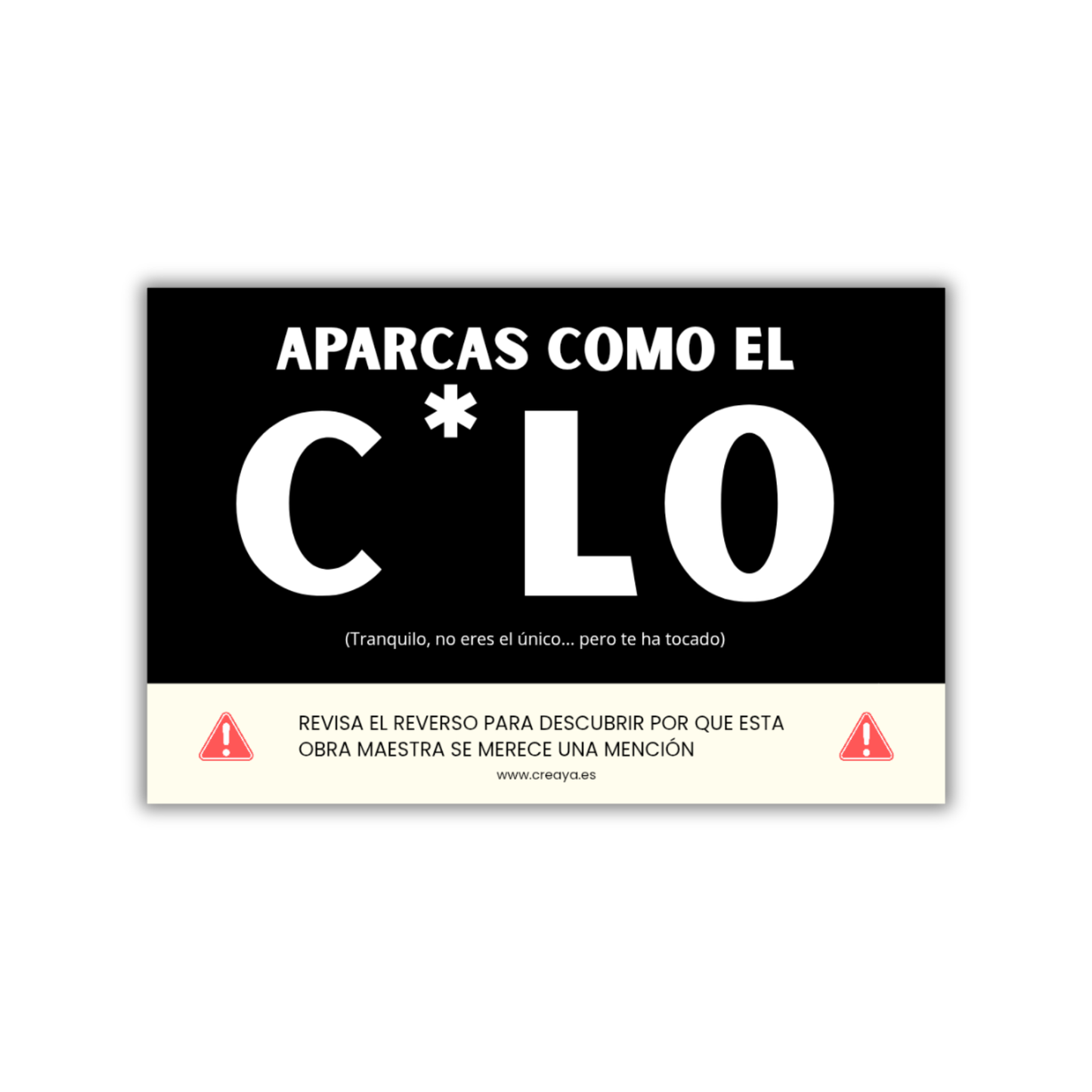 Pack 20 Tarjetas - 🅿️ Aparcas Como El C*lo
