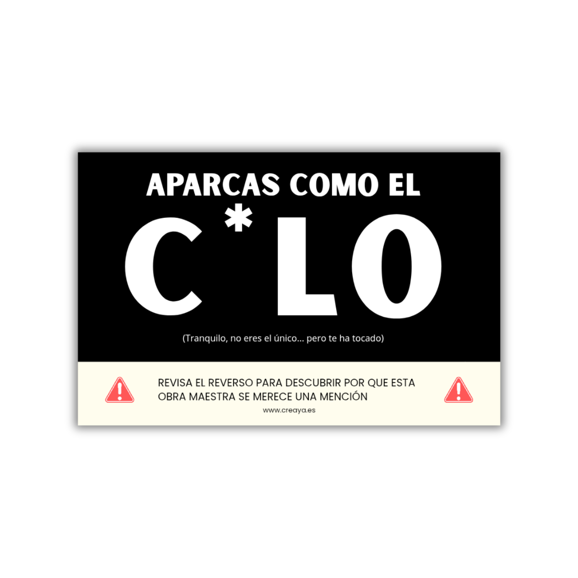 Pack 20 Tarjetas - 🅿️ Aparcas Como El C*lo