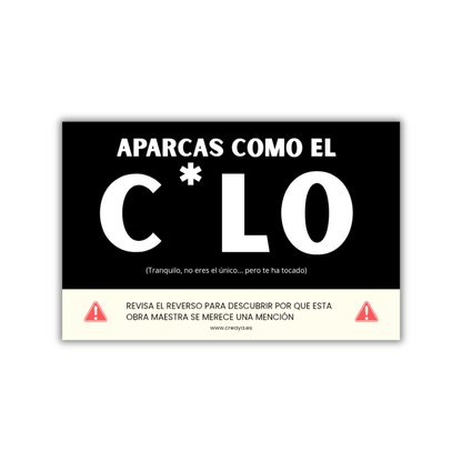 Pack 20 Tarjetas - 🅿️ Aparcas Como El C*lo