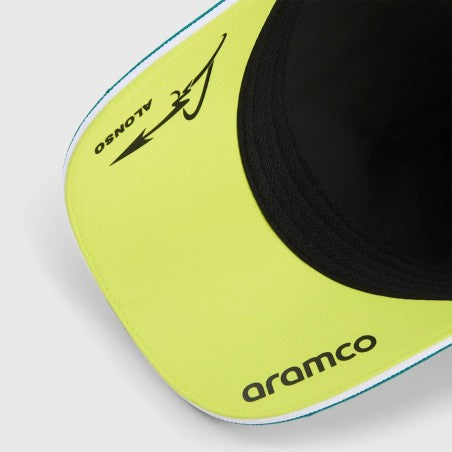 Gorra réplica Fernando Alonso 2026 para niños del equipo Aston Martin F1