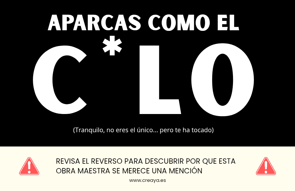 Pack 20 Tarjetas - 🅿️ Aparcas Como El C*lo