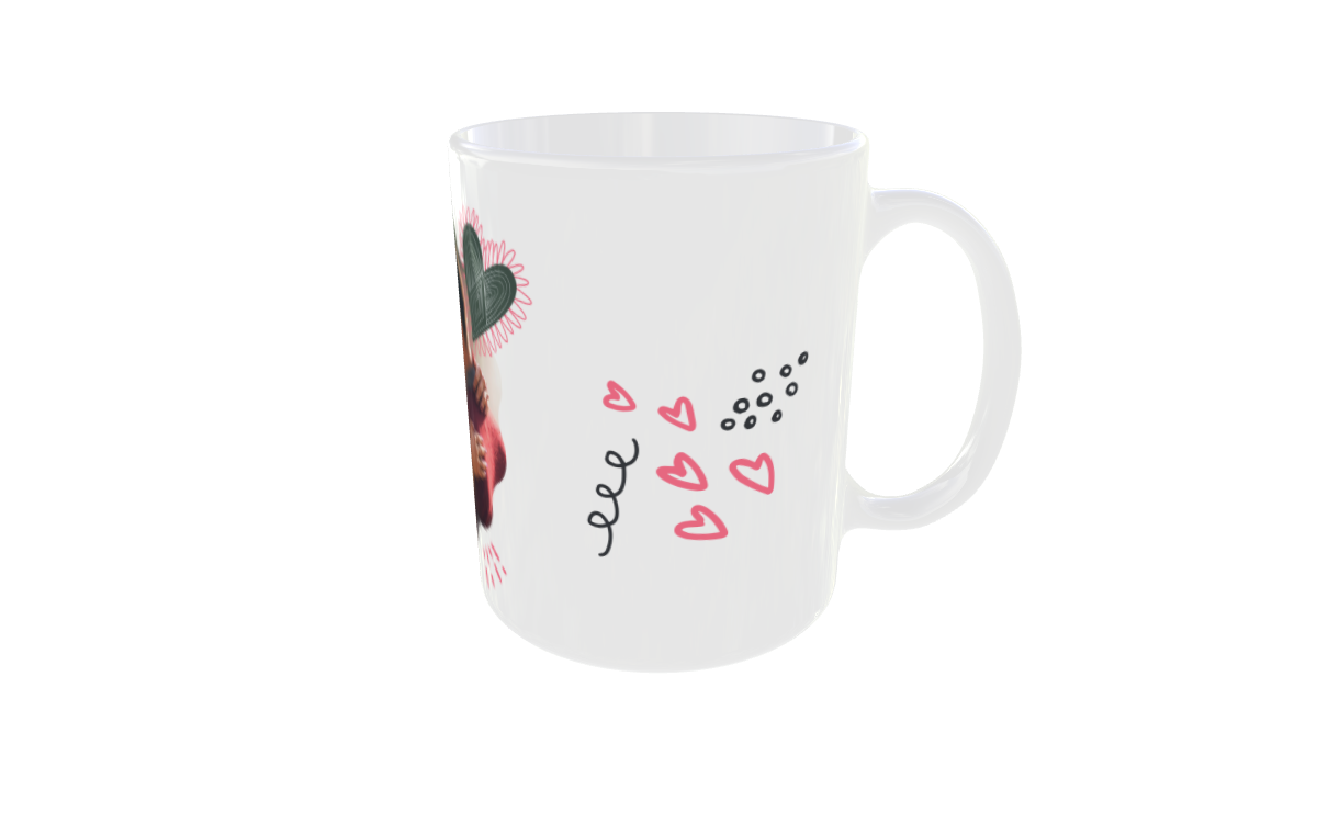 Taza personalizada con foto – Diseño romántico (Especial San Valentín)