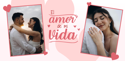 Taza personalizada con 2 fotos – “El amor de mi vida”