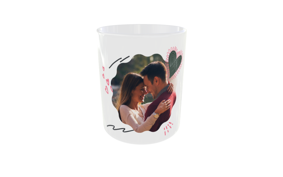 Taza personalizada con foto – Diseño romántico (Especial San Valentín)